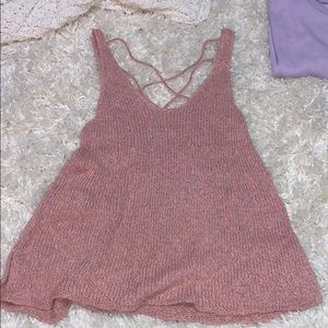 American eagle knit tank crossed back